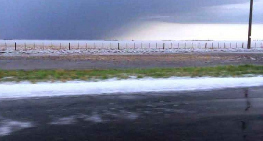 Fuerte granizada en un sector de Chivilcoy
