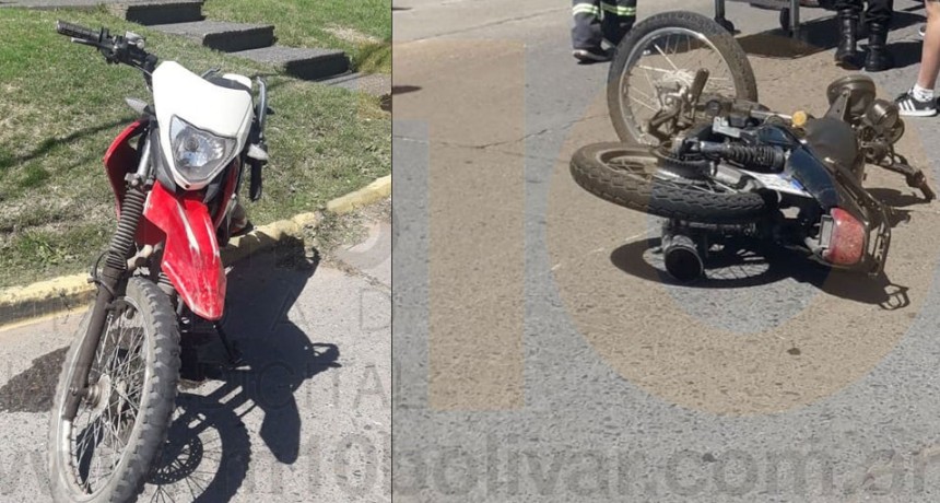 Dos motocicletas protagonizaron un impacto en Av. 9 de julio y Av. Brown