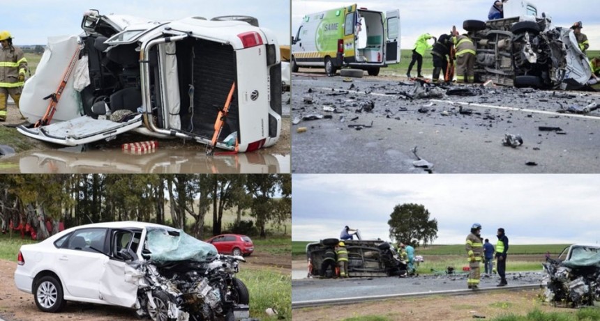 Ruta 3: tres personas murieron en un violento choque frontal
