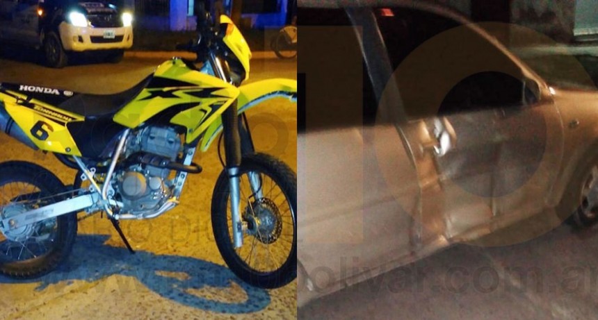 Un motociclista hospitalizado fue el saldo de un impacto en Leiria y Matheu