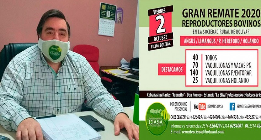 Mauricio Gourd&oacute;n: "Es una buena oportunidad para diferentes productores y es el primer remate por streaming de la firma"