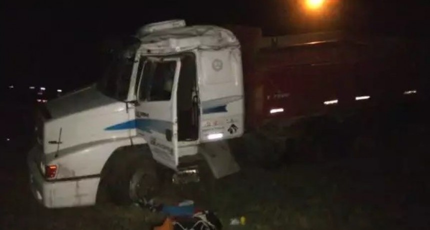 Ruta 205: Choque de camiones con un muerto y un conductor en fuga