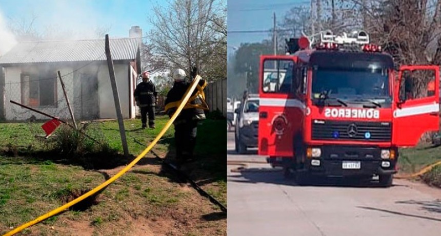 Incendio de una vivienda en Barrio Pompeya con p&eacute;rdidas importantes