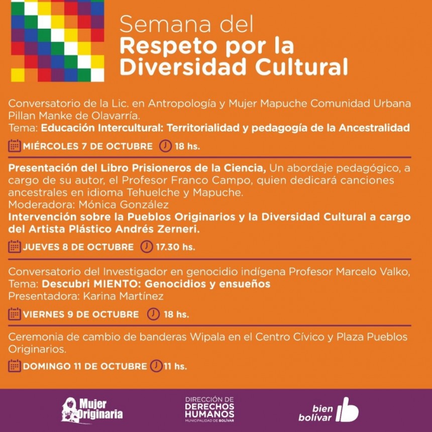 Se transita desde hoy  la Semana del Respeto por la Diversidad Cultural
