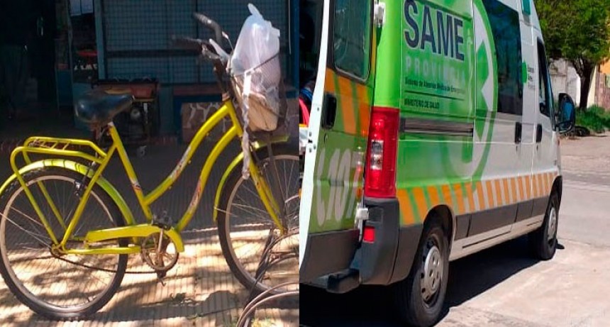 El accidente de avenida Brown con una ciclista, termin&oacute; con la mujer fracturada en su h&uacute;mero izquierdo