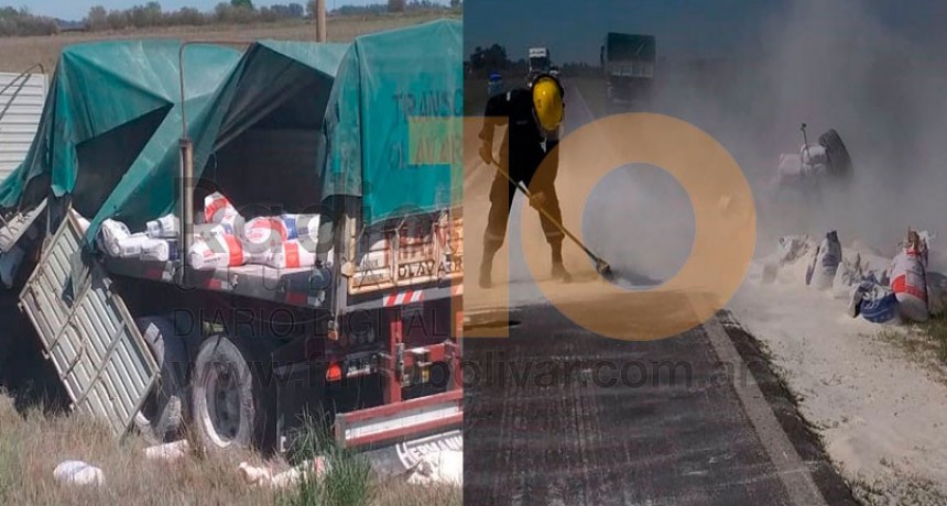 Se desprendi&oacute; un acoplado e impact&oacute; ante una batea de otro cami&oacute;n