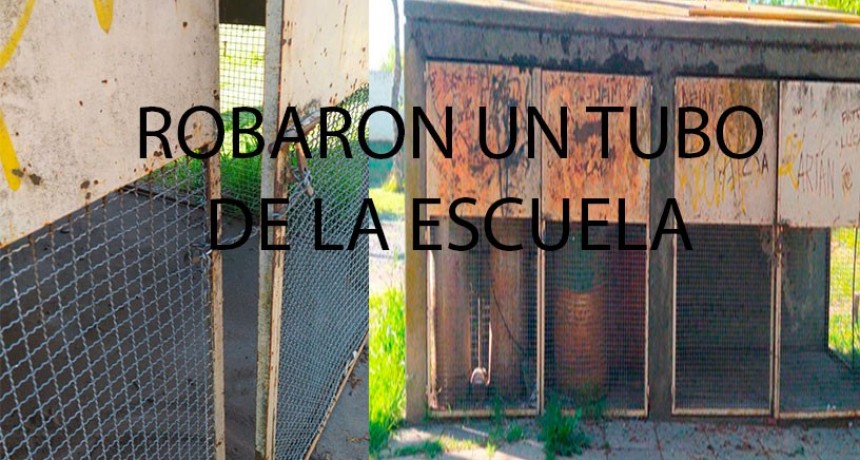 Robaron un tubo de gas de la Escuela Media 204