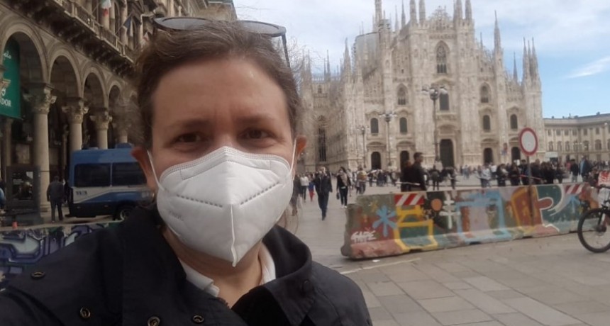  Adriana Virgilio: &ldquo;En Italia volvimos a las medidas iniciales y b&aacute;sicas como la distancia,  barbijo, alcohol y lavado de manos&rdquo;