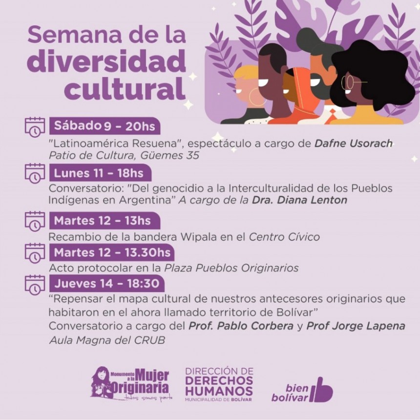 Se realizarán diferentes actividades por la Semana de la Diversidad Cultural