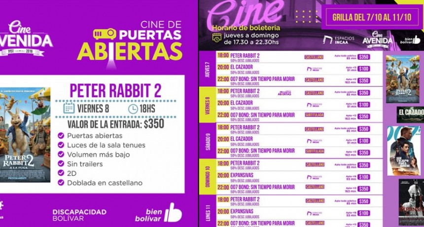Conocé la propuesta del Cine Avenida para este fin de semana largo