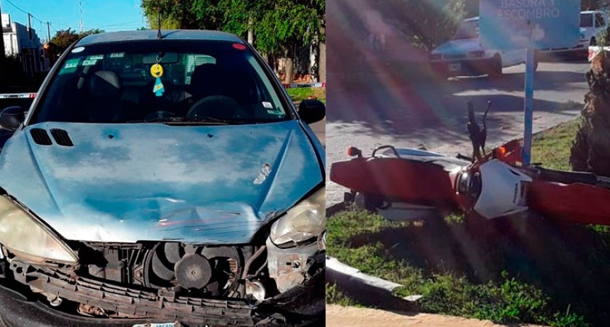 Un joven hospitalizado tras una colisión 