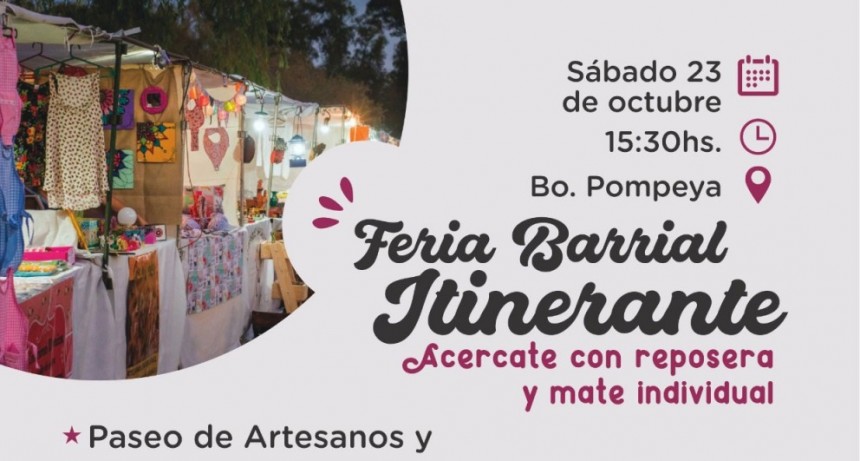 Este sábado en Barrio Pompeya se realizará una nueva Feria Barrial Itinerante