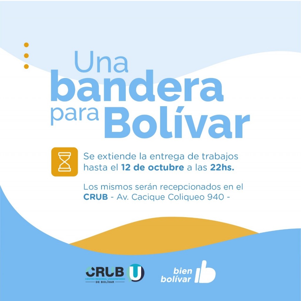 Se extiende el plazo de entrega de trabajos para el concurso público “Una Bandera para Bolívar”