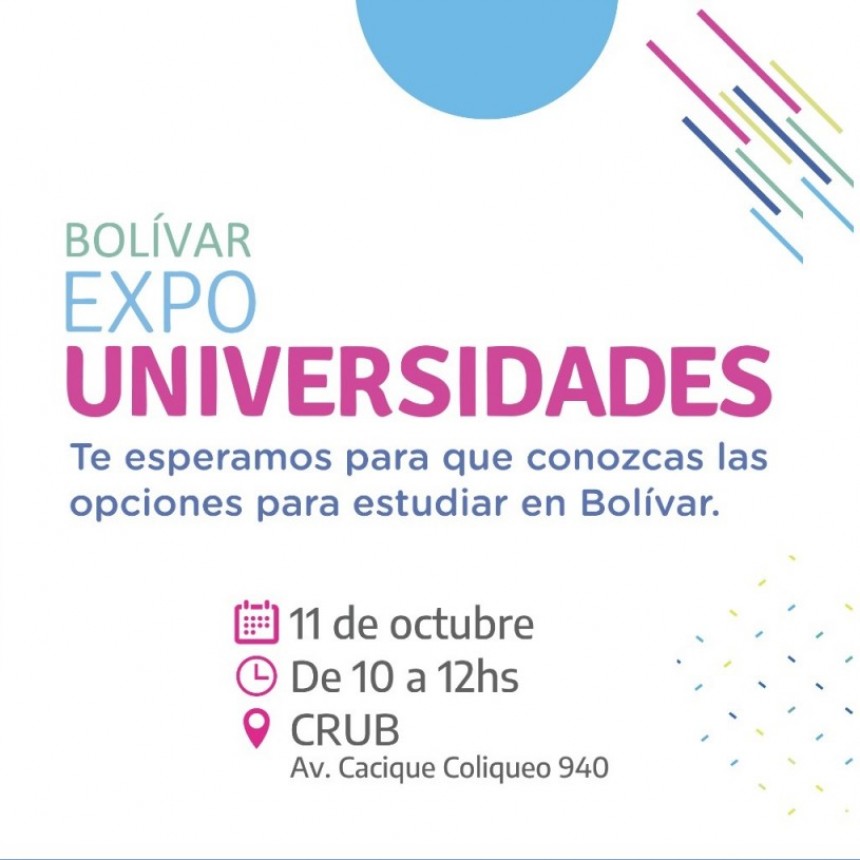 Se realizará una nueva edición de la expo universidades en el CRUB