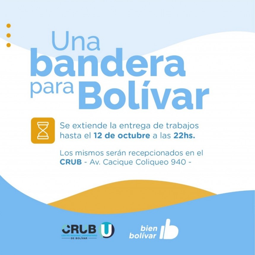 Se extiende el plazo de entrega de trabajos para el concurso público “Una Bandera para Bolívar”