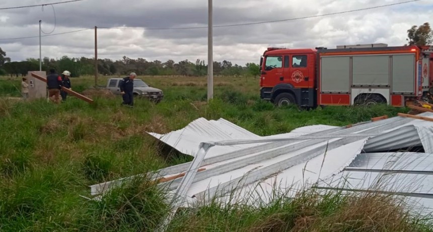 Se registró la voladura de un techo tras el temporal
