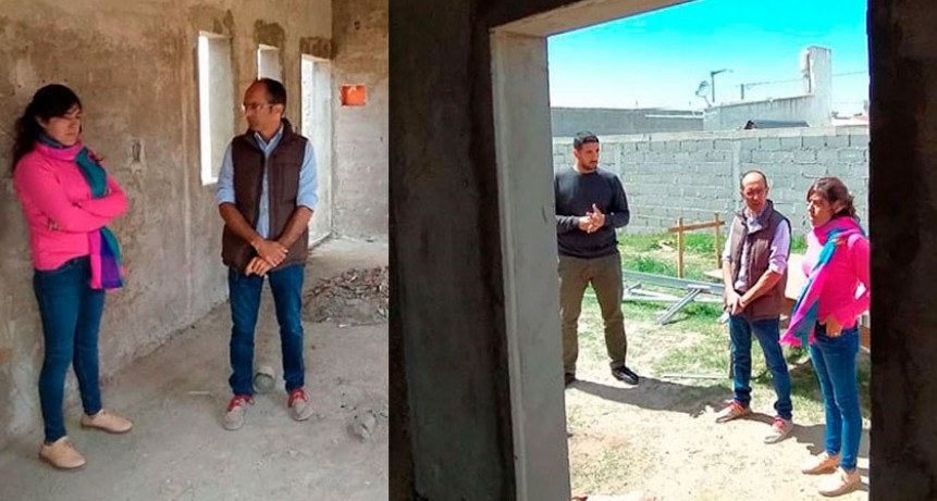 El Intendente Pisano recorrió el avance de la construcción de 23 Viviendas