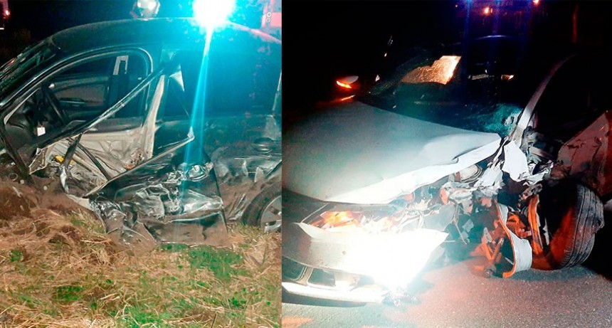 Ruta 65: Impacto fronto-lateral entre dos vehículos