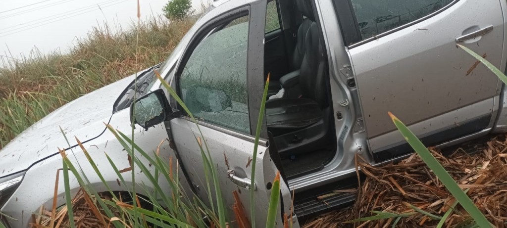 Ruta 65: Despiste de un camioneta, no hubo personas heridas