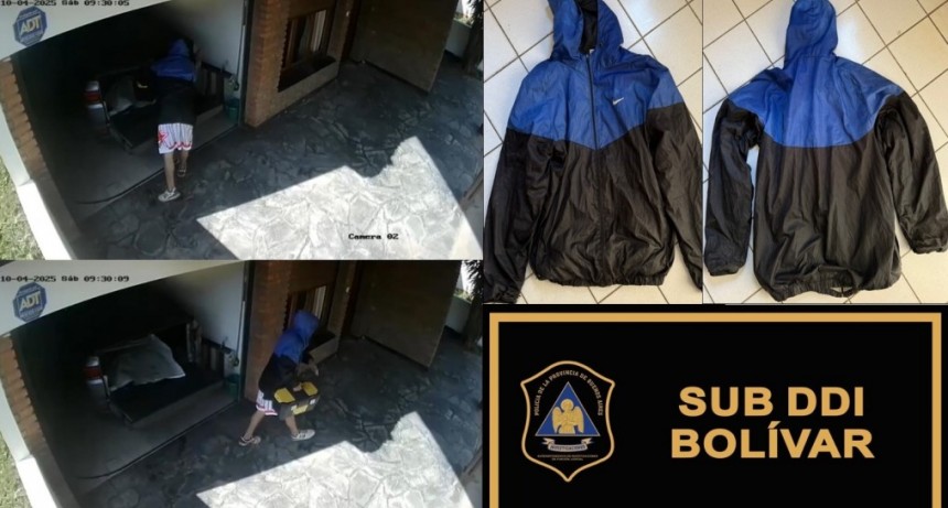 Informe oficial SUB DDI de Bolívar: identifican al autor del hecho y recuperan herramientas sustraídas