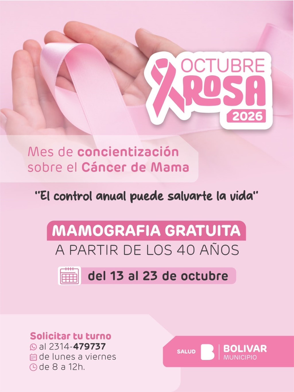 Octubre Rosa: mes de concientizaci&oacute;n sobre el C&aacute;ncer de Mama