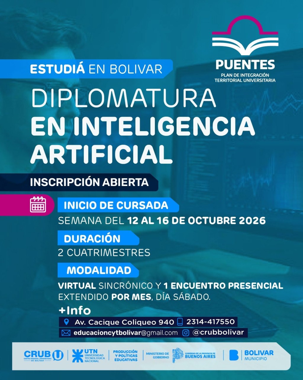 Nueva propuesta en el CRUB: abri&oacute; la preinscripci&oacute;n para la Diplomatura en Inteligencia Artificial