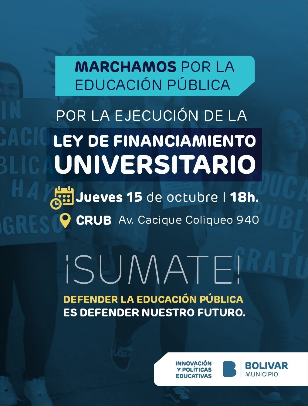 Convocatoria a marchar en defensa de la Educaci&oacute;n P&uacute;blica 