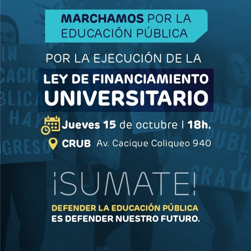 Convocatoria a marchar en defensa de la Educaci&oacute;n P&uacute;blica 