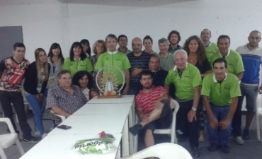 Los peregrinos en bicicleta partieron hoy a las 5.30 desde el Club Estudiantes hacia Luján