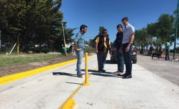 Últimos detalles de la avenida Cacique Coliqueo antes de su inauguración