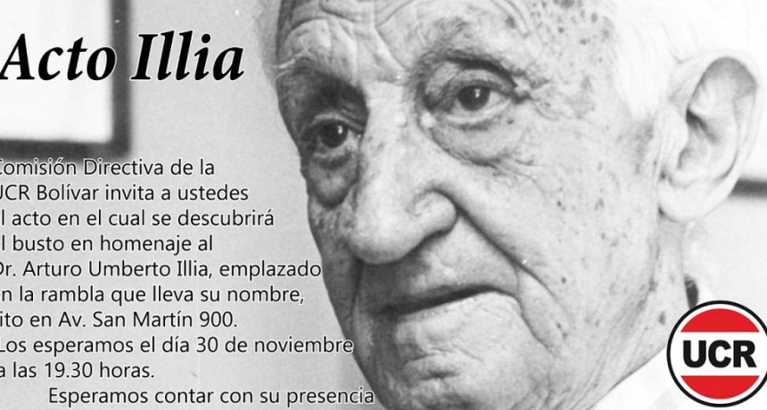 Se inaugura el busto de Arturo Umberto Illia