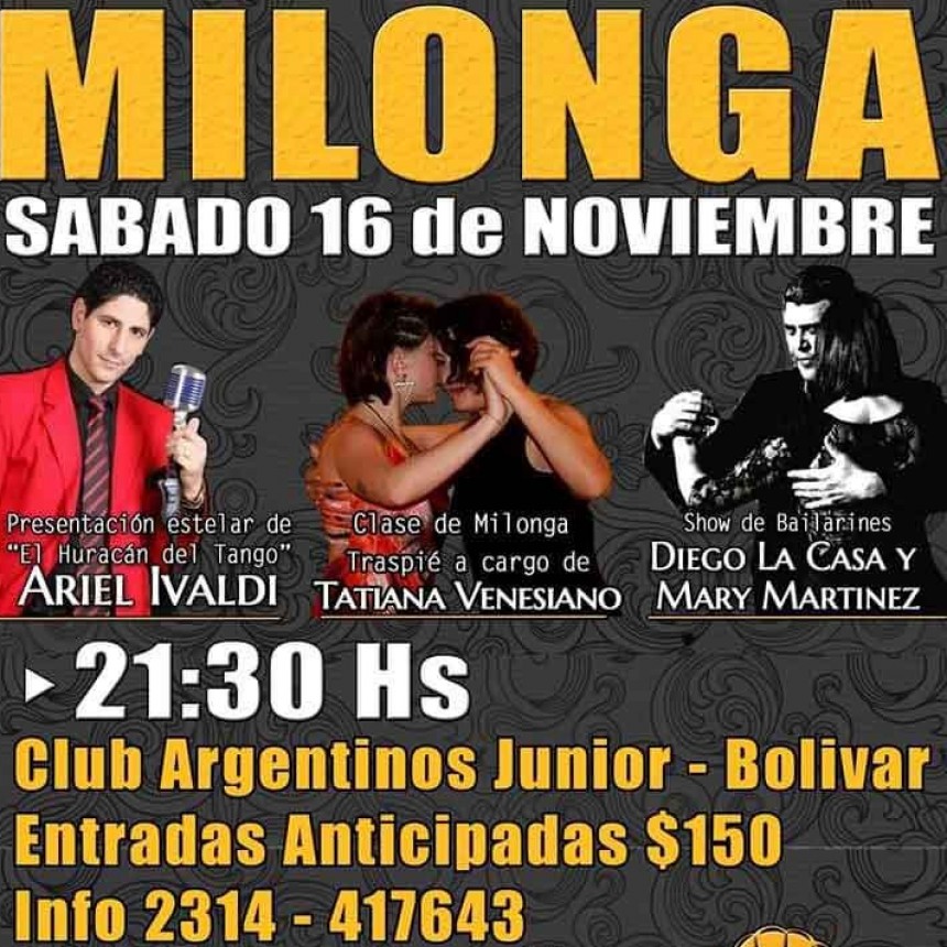 Gran Milonga en el Club Argentino organizada por Ballet Tango Nuevo