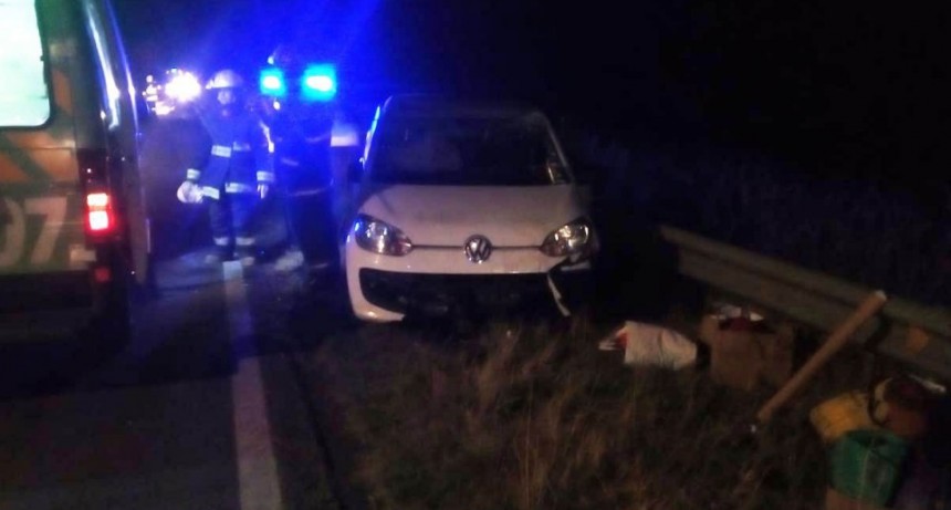 Despiste y posterior vuelco de un veh&iacute;culo en ruta 205 kil&oacute;metro 267