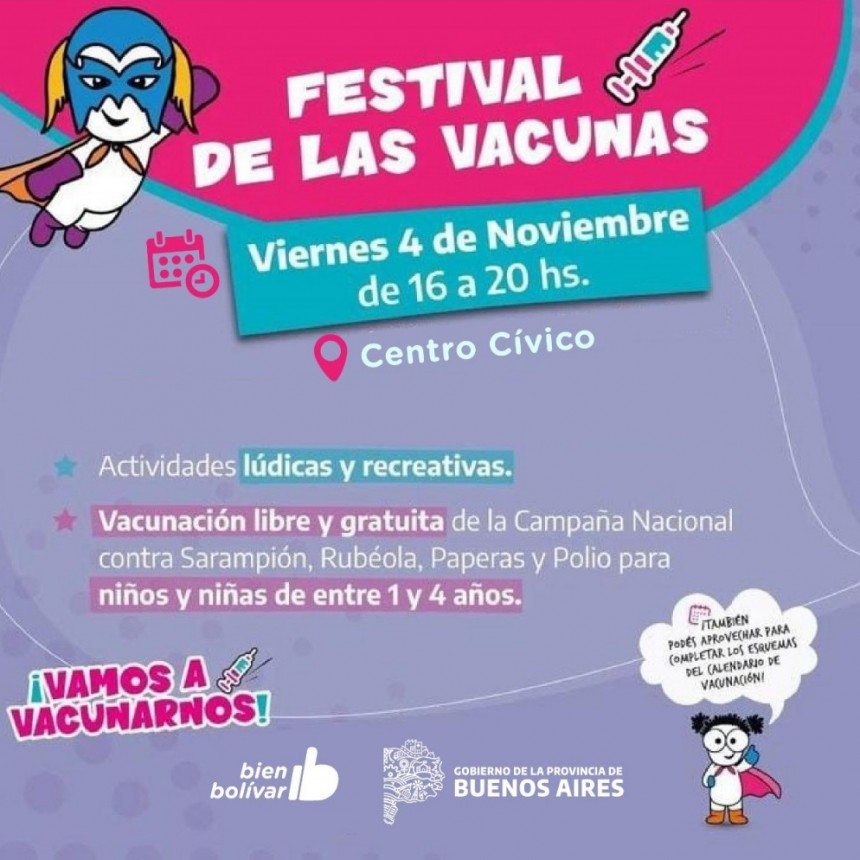Llega el Festival de las Vacunas al Centro Cívico