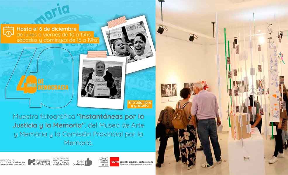 Se inauguró la muestra “Instantáneas por la Justicia y la Memoria” en el museo Florentino Ameghino