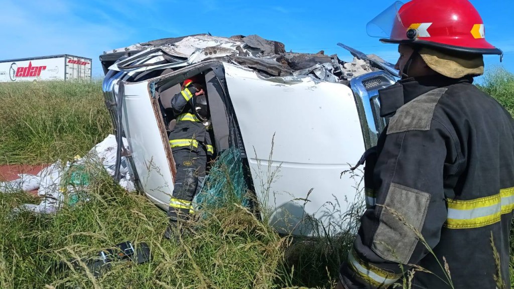 Ruta Nacional 205: Se registró el choque entre dos camionetas este sábado por la mañana