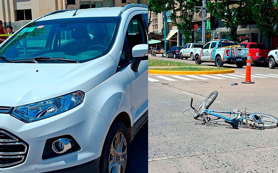 Colisión entre un vehículo y ciclista