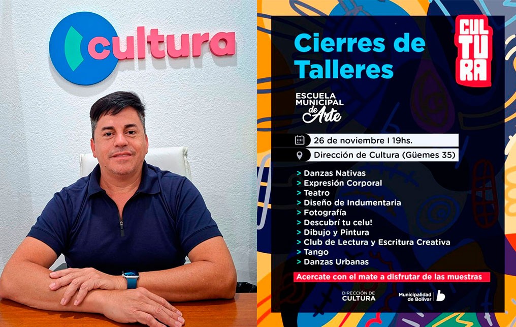 Dirección de Cultura Municipalidad de Bolívar: Anunciaron oficialmente el comienzo de la etapa de cierre de los talleres