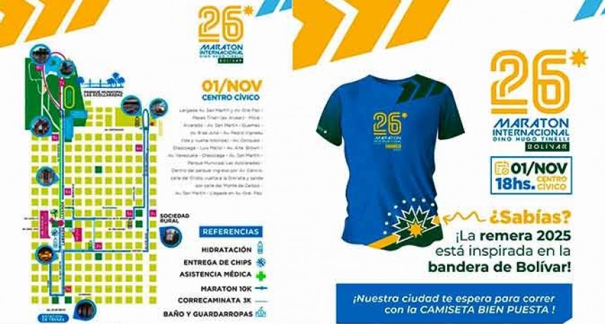 Se corre hoy la 26º edición del Maratón Dino Hugo Tinelli, con largada a las 18 horas del Centro Cívico