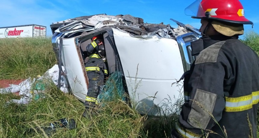 Ruta Nacional 205: Se registró el choque entre dos camionetas este sábado por la mañana