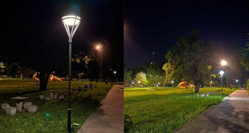 La Cooperativa Eléctrica de Bolívar Iluminó la Plaza de Barrio Casariego con Nuevas Luminarias LED