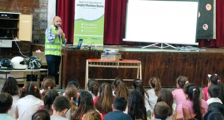 Alumnos de la escuela N&deg;1 participaron de una charla de Seguridad Vial