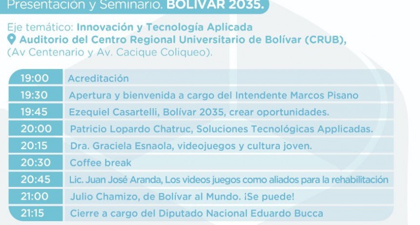Presentaci&oacute;n y seminario de Bol&iacute;var 2035