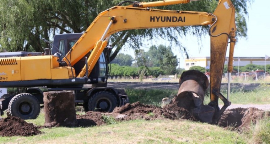 Se realizan obras pluviales en Barrio Club Argentino