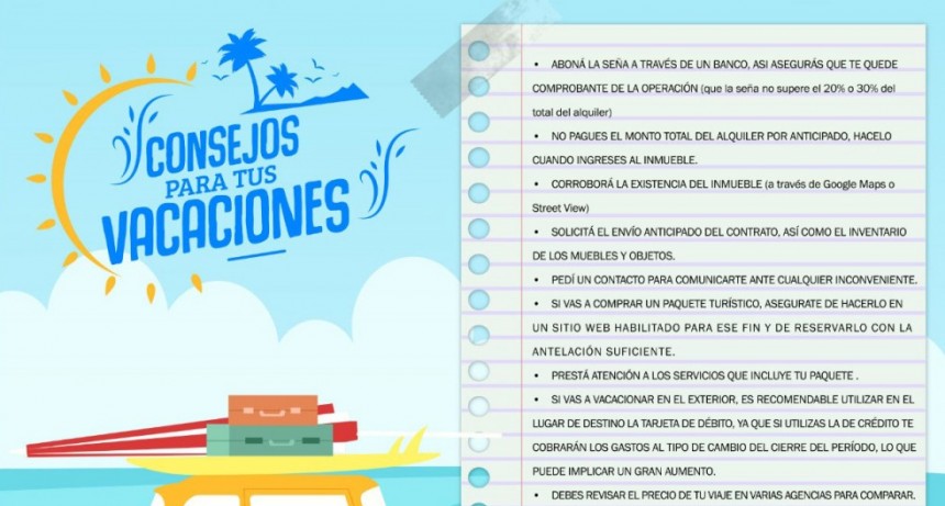 La OMIC ofrece recomendaciones para veranear seguros