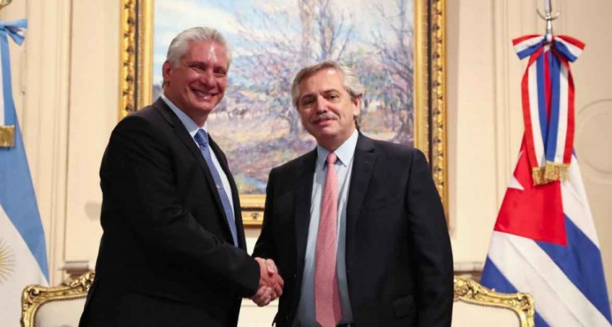 El presidente Alberto Fern&aacute;ndez recibi&oacute; al presidente de Cuba Miguel D&iacute;az-Canel