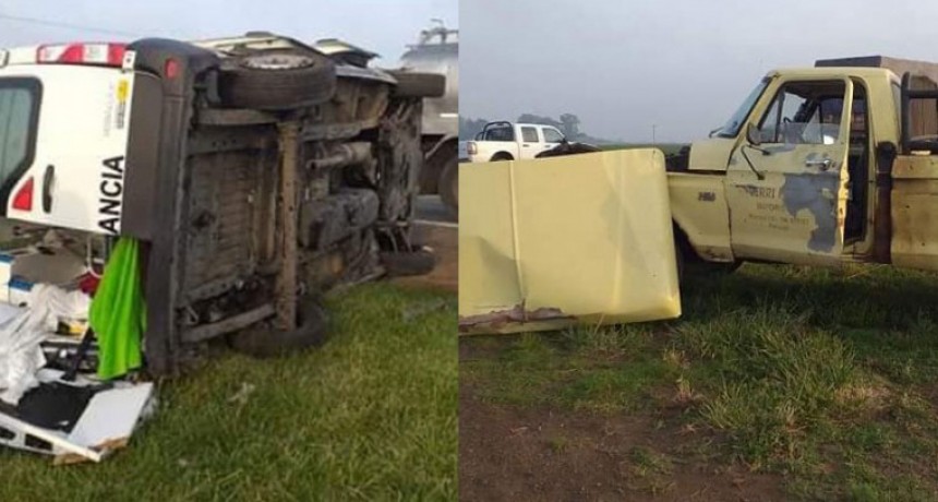 Ruta 5: Se accident&oacute; una ambulancia de Tres Lomas y falleci&oacute; una mujer