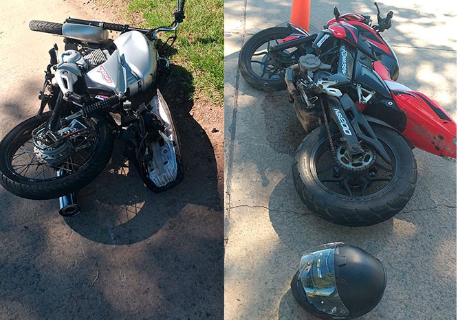 Dos motos impactaron en el acceso Cacique Coliqueo