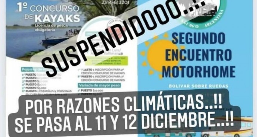 La ‘gran fiesta’ en Laguna San Luis se postergó para el 11 y 12 de diciembre