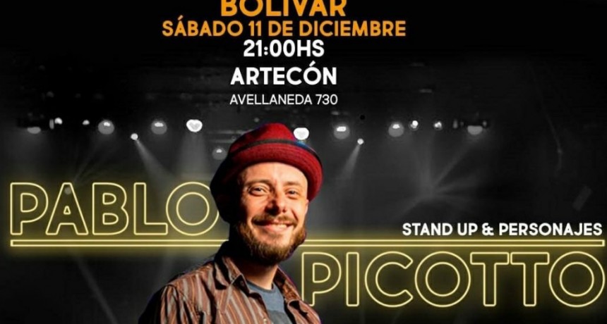 Pablo Picotto se presentará en Bolívar el próximo 11 de diciembre en Artecon